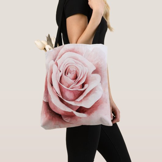 Roze Rose Tote Bag (Dichtbij)