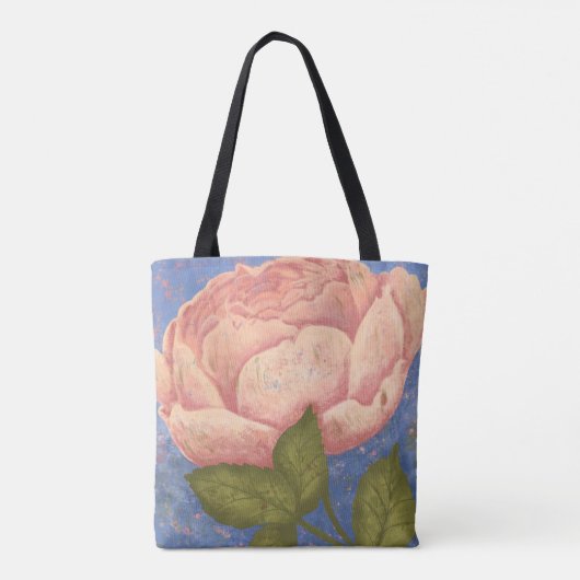 Roze Rose Tote Bag (Achterkant)