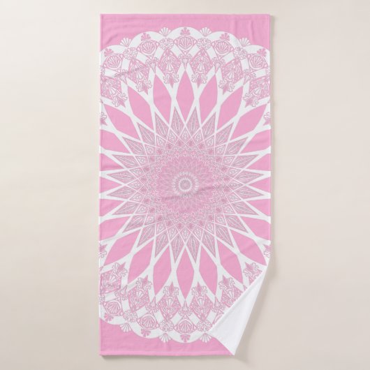 Roze Rose Tristyns Mandala Badhanddoek (Badhanddoek)