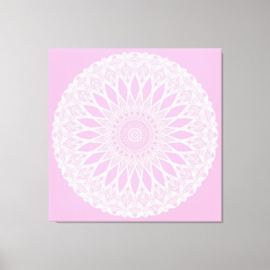 Roze Rose Tristyns Mandala Canvas Afdruk (Voorkant)