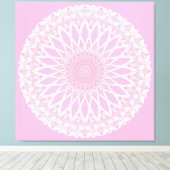 Roze Rose Tristyns Mandala Canvas Afdruk (Insitu (Houten vloer))