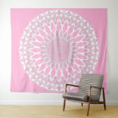 Roze Rose Tristyns Mandala Wandkleed (In Situ (horizontaal))