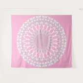 Roze Rose Tristyns Mandala Wandkleed (Voorkant (horizontaal))