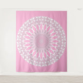 Roze Rose Tristyns Mandala Wandkleed (Voorkant)