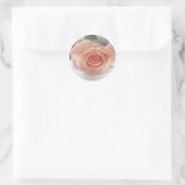 Roze Rose uitnodiging stickers (Tas)