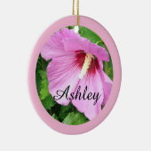  Roze Rose van Sharon Foto gepersonaliseerd Keramisch Ornament (Rechts)