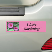 Roze Rose van Sharon Foto I Love Gardening Bumpersticker (Op auto)