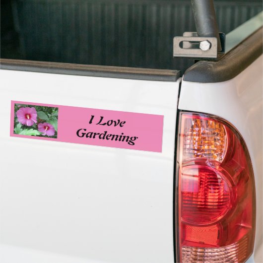 Roze Rose van Sharon Foto I Love Gardening Bumpersticker (Op Truck)