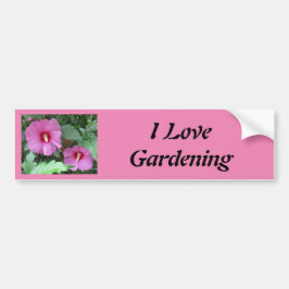 Roze Rose van Sharon Foto I Love Gardening Bumpersticker