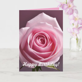 Roze Rose Verjaardag Wenskaart Kaart