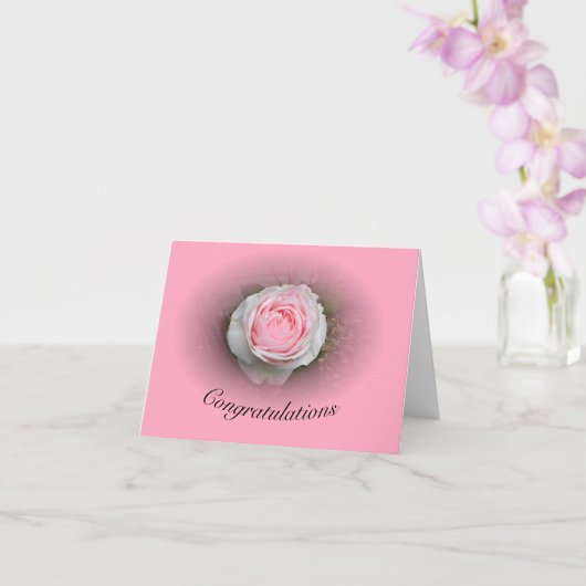 Roze Rose Vignette Kaart (Orchidee)