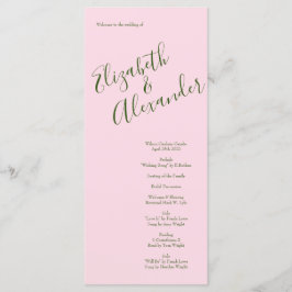 Roze Rose Vintage Wedding Menu
