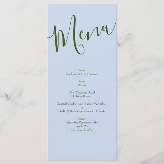 Roze Rose Vintage Wedding Menu (Voorkant)