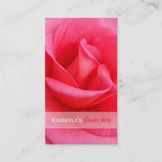 Roze Rose Visitekaartje (Voorkant)