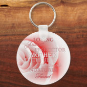 Roze Rose voor mam Sleutelhanger (Voorkant)