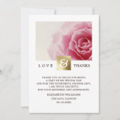 Roze Rose Vrijgezellenfeest Dank u wel fotokaarten Bedankkaart (Voorkant)