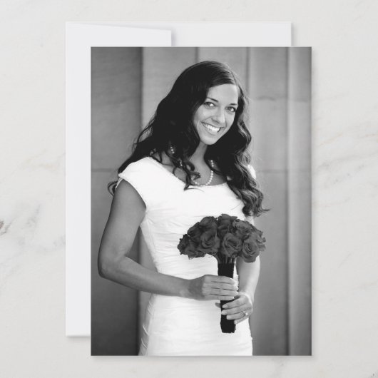 Roze Rose Vrijgezellenfeest Dank u wel fotokaarten Bedankkaart (Achterkant)