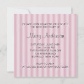 Roze Rose Vrouwen 60ste Verjaardagsfeest Kaart (Achterkant)