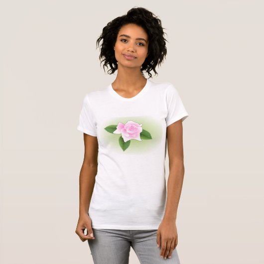 Roze Rose Vrouwen T-shirt (Voorkant volledig)