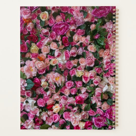 Roze Rose Wall Weekly Planner (Achterkant)