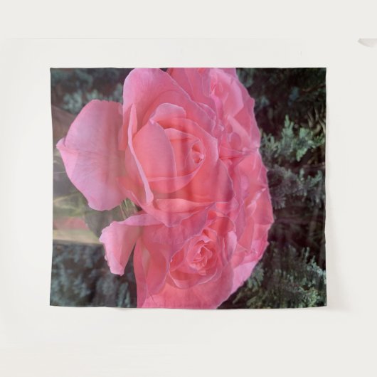 Roze Rose Wandkleed (Voorkant (horizontaal))