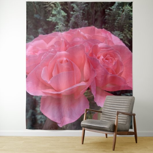 Roze Rose Wandkleed (In situ)