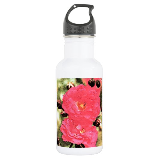 Roze Rose Waterfles (Voorkant)