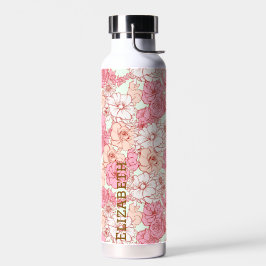 Roze Rose Waterfles - Sip , blijf gehydrateerd