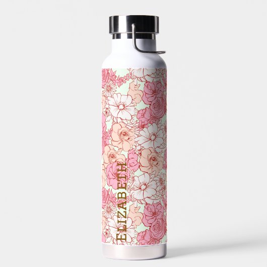 Roze Rose Waterfles - Sip , blijf gehydrateerd (Links)