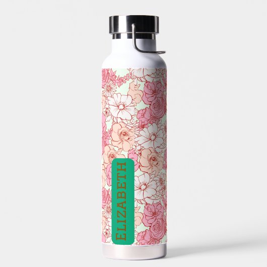 Roze Rose Waterfles - Sip , blijf gehydrateerd (Links)