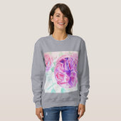Roze Rose Waterverf bloemen Rozen T Shirt (Voorkant volledig)
