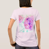 Roze Rose Waterverf bloemen Rozen T Shirt (Achterkant)
