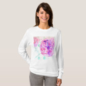 Roze Rose Waterverf bloemen Rozen T Shirt (Voorkant volledig)