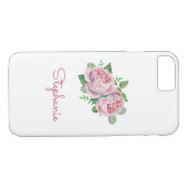 Roze Rose  Waterverf Case-Mate iPhone Case (Achterkant (Horizontaal))