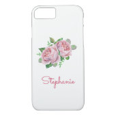 Roze Rose  Waterverf Case-Mate iPhone Case (Achterkant)