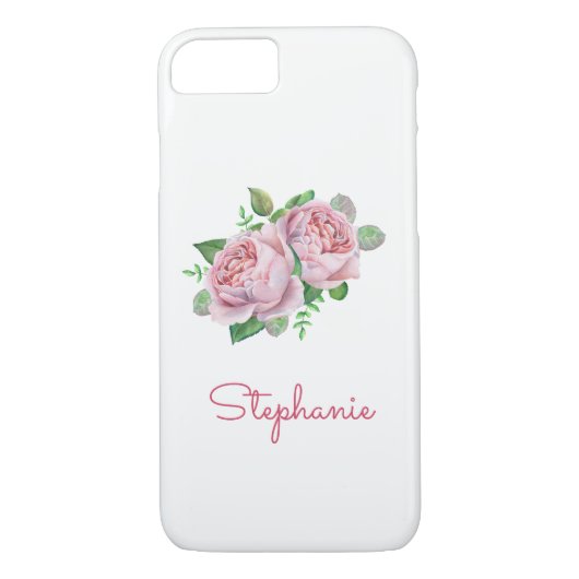 Roze Rose  Waterverf Case-Mate iPhone Case (Achterkant)