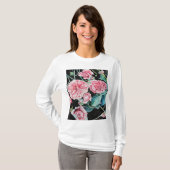 Roze Rose Waterverf Kool Victoriaans Rozen Top (Voorkant volledig)