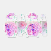 Roze Rose Waterverf Lila Rozen Bloem Bloem Bedankdoosjes (Uitgevouwen)