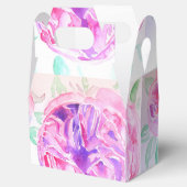 Roze Rose Waterverf Lila Rozen Bloem Bloem Bedankdoosjes (Geopend)
