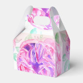 Roze Rose Waterverf Lila Rozen Bloem Bloem Bedankdoosjes (Voorkant Zijde)