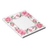 Roze Rose Waterverf voor Valentijnsdag Notitieblok (Schuin)