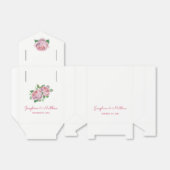 Roze Rose Wedding Bedankdoosjes (Uitgevouwen)