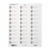 Roze Rose Wedding Floral Pastel Spring Etiket (Full Sheet)