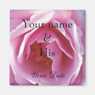 Roze Rose Wedding Magnet