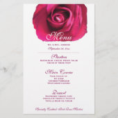 Roze Rose Wedding Menu (Voorkant)