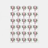 Roze Rose Wedding Prom Boutonniere Flower Floral Fleece Deken (Voorkant)