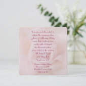 Roze Rose Wedding Vow Renewal Kaart (Staand voorkant)