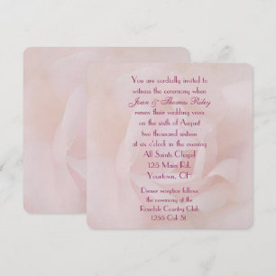 Roze Rose Wedding Vow Renewal Kaart