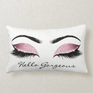 Roze Rose White Makeup Lashes Hallo Prachtige Kussen