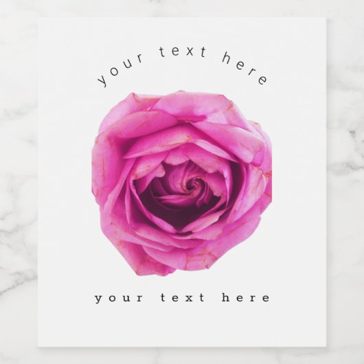 Roze Rose Wijn Etiket (Enkel label)